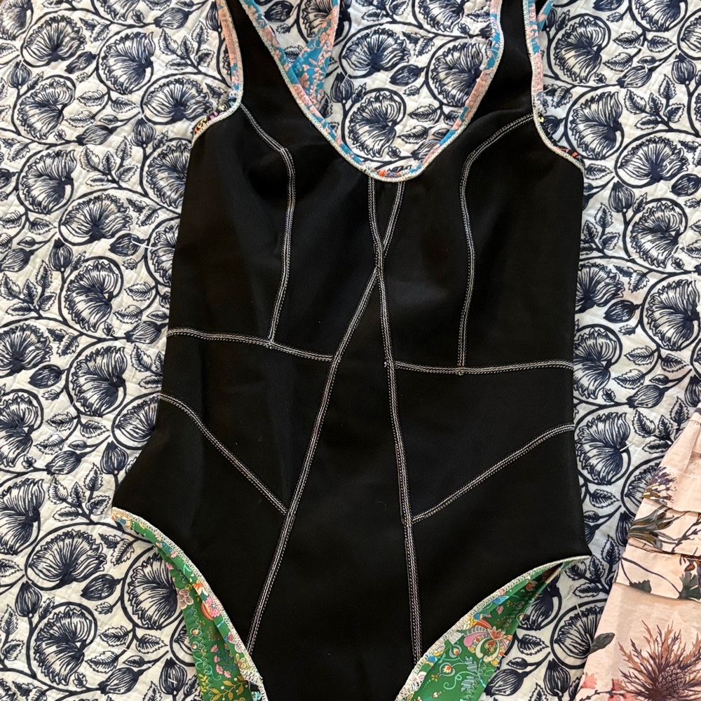 Cynthia Rowley Girls' One-Piece Swimsuit - Blue, Green, Orange, Black, Pink - Picture 7 of 7